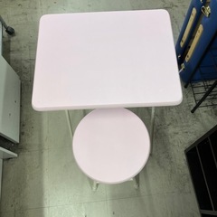 I2512-596 テーブル&チェアセット ピンク 折りたたみ 中古の画像
