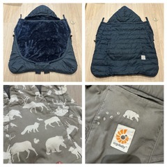 抱っこ紐 エルゴベビーアダプト 毛布 カバー  動物柄　洗濯済み 新生児
の画像