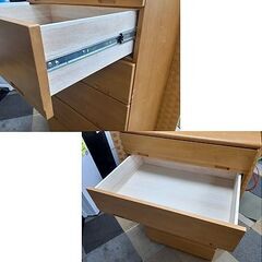 札幌【奥行ゆったり 6段 ハイチェスト】幅78cm 引出し×6 たんす タンス 箪笥 衣類収納家具 北20条店の画像