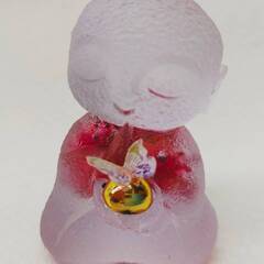 お地蔵さん　ピンク　お花の画像