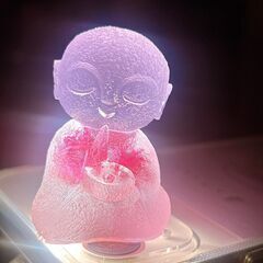 お地蔵さん　ピンク　お花の画像