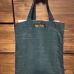 結城紬　トートバッグ　絹　シルク　１００％　青系　茶系　２個セット の画像