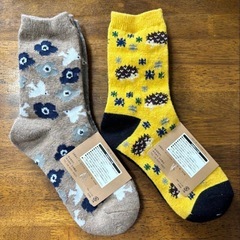 【定価858円】新品未使用　しまむら あったか靴下 毛入り レディース 4足セット 23-25㎝の画像