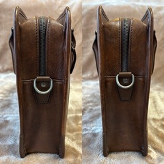 フジタカFUJITAKAエー レザービジネスバッグ A4  ビジネスバッグ ビジネスバック ブリーフケース 書類鞄 bag かばん カバン 高島屋他有名百貨店取り扱い商品ブラウン茶色レザー、牛革、本革日本製 国内製 国産メイドインジャパンメンズmen男性用の画像