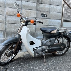 【動画あり】カモメハンドル　スーパーカブ５０　縦 キャブ　カブ50　C50　クジラ　鍵＆登録書類あり　福岡県の画像