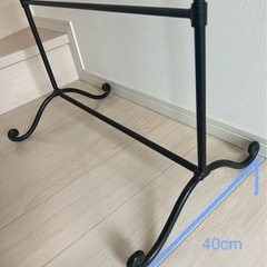 アイアン製 アンティーク調 タオルハンガー 6段 ブラック スリムの画像