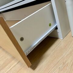 🌸美品🌸北欧調テレビ台　ホワイト×木目の画像