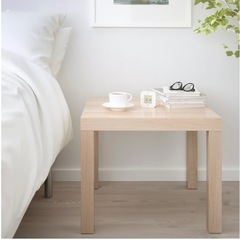 IKEA LACK ラック サイドテーブル、ホワイトステインオーク調　55x55 cm の画像