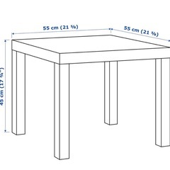 IKEA LACK ラック サイドテーブル、ホワイトステインオーク調　55x55 cm の画像