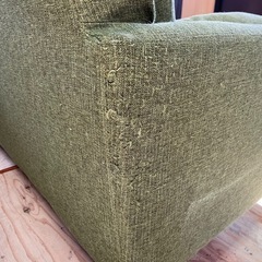 【訳あり破格】3人がけソファ　カーキ　足脱着🉑の画像