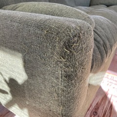 【訳あり破格】3人がけソファ　カーキ　足脱着🉑の画像