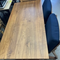 石2512-603 ダイニングテーブルセット椅子2脚 バラ売り不可 天板キズありの画像