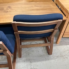 石2512-603 ダイニングテーブルセット椅子2脚 バラ売り不可 天板キズありの画像