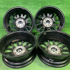 【中古】 社外 シュナイダー ｱﾙﾐ ｸﾛ 16ｲﾝﾁ 6.5J 5穴 4本 114.3 +53 ホイール アルミ クロの画像