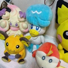 期間限定（23.24日）ポケモンキャクター　ぬいぐるみ、ポーチ、がま口ポーチ　1個100円の画像