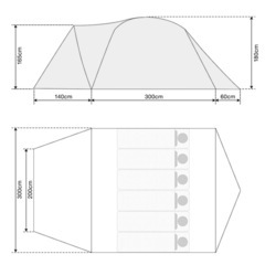 FIELDOOR ドームテント　大型　ブラウン　キャンプ　　　の画像