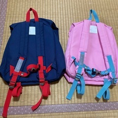 healthknit product子供用リュックセット ネイビー/ピンクの画像