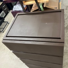 A2512-606 5段収納ケース ブラウン 中古美品の画像