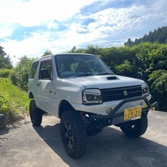 ジムニーjb23 リフトアップ　ヒッチキャリア　デフロックの画像