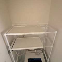 【無料・引き取り限定】ランドリー収納/突っ張り棒/洗濯機上収納の画像