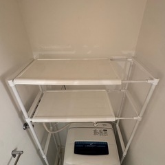 【無料・引き取り限定】ランドリー収納/突っ張り棒/洗濯機上収納の画像