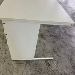 シンプルデスク 120×65cm ホワイト 2台セット｜引き取り限定の画像