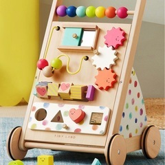 未使用新品TINY LAND木製 歩行器　      の画像