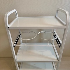 サロン用ワゴン ホワイトの画像