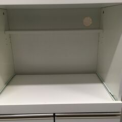 ★リユースのサカイ横浜南店★YM1736 NITORI レンジ台 ホワイト W60×D40×H90 クリーニング済みの画像