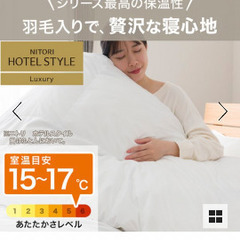 ニトリ　吸湿発熱　掛け布団　ダブルの画像