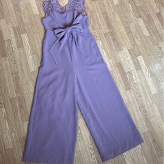 GIRL　ガール レース 切替 オールインワン パンツドレス　 セレモニー　フォーマル　 オケージョン　結婚式　二次会の画像