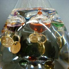 ☆未使用品 NITORI ガリレオ温度計モチーフ しずく型 オーナメント ニトリ ガラスフロート 札幌市 豊平区 平岸店の画像