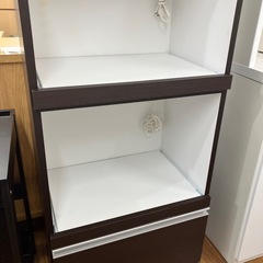 レンジボード レンジ台付 キズ•ヨゴレ有 ブラウン×ブラックの画像