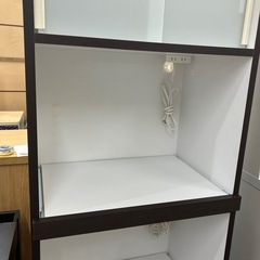 レンジボード レンジ台付 キズ•ヨゴレ有 ブラウン×ブラックの画像