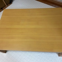 半年のみ状態！ナチュラル色こたつ座卓テーブル　105cmの画像