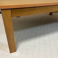 半年のみ状態！ナチュラル色こたつ座卓テーブル　105cmの画像