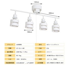 オシャレ照明　⚠️電球、リモコンなしの画像