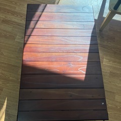 トロリーテーブル ブラウン 車輪付の画像