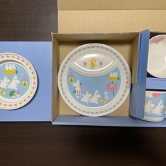 【新品未使用】ムーミン ベビー・キッズ食器 4ピースセットの画像