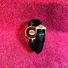 GUCCI グッチ シェリーライン 腕時計 GP 革 レディース ★中古★の画像