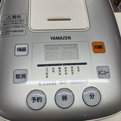 石2512-612 YAMAZEN 炊飯ジャー YJB-300 2019年製 通電確認済み 3合 美品の画像