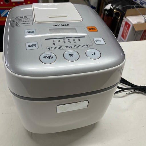 石2603-0105 YAMAZEN 炊飯ジャー YJB-300 2019年製 通電確認済み 3合 美品