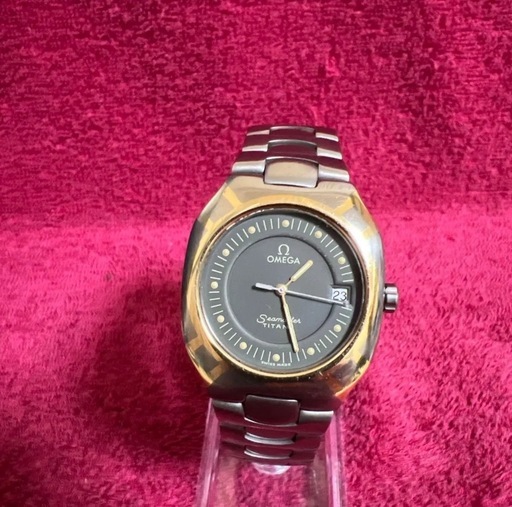 ★正規品★オメガ OMEGA ヴィンテージ シーマスター ポラリス チタン/K18 デイト クォーツ メンズ