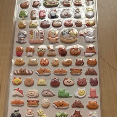 くま✖️ねこ3Dシールの画像