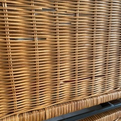 【¥0】籐xアイアン　衣装棚の画像