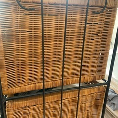 【¥0】籐xアイアン　衣装棚の画像