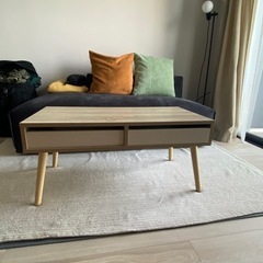 ローテーブル センターテーブル 引き出し付き テーブル 幅80cm の画像