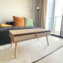 ローテーブル センターテーブル 引き出し付き テーブル 幅80cm の画像