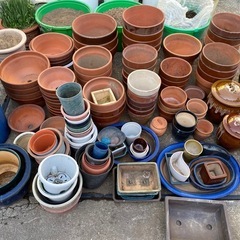 園芸用土、植木鉢、プランターの画像