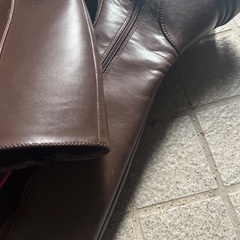 試着可　ロングブーツ　茶24cmの画像